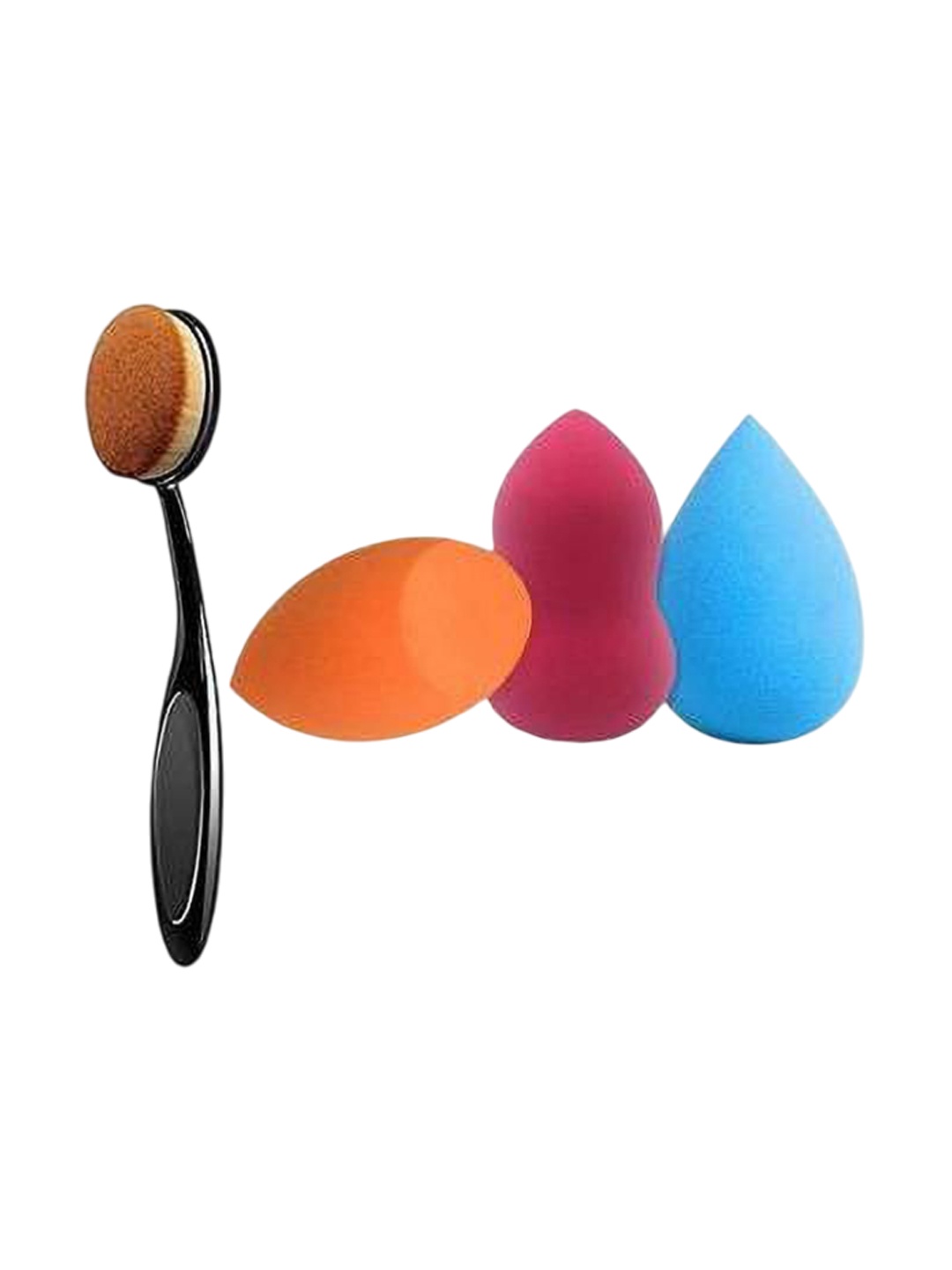 

Lenon Set Of 4 Foundation Brush & Make Up Beauty Blenders, Blue