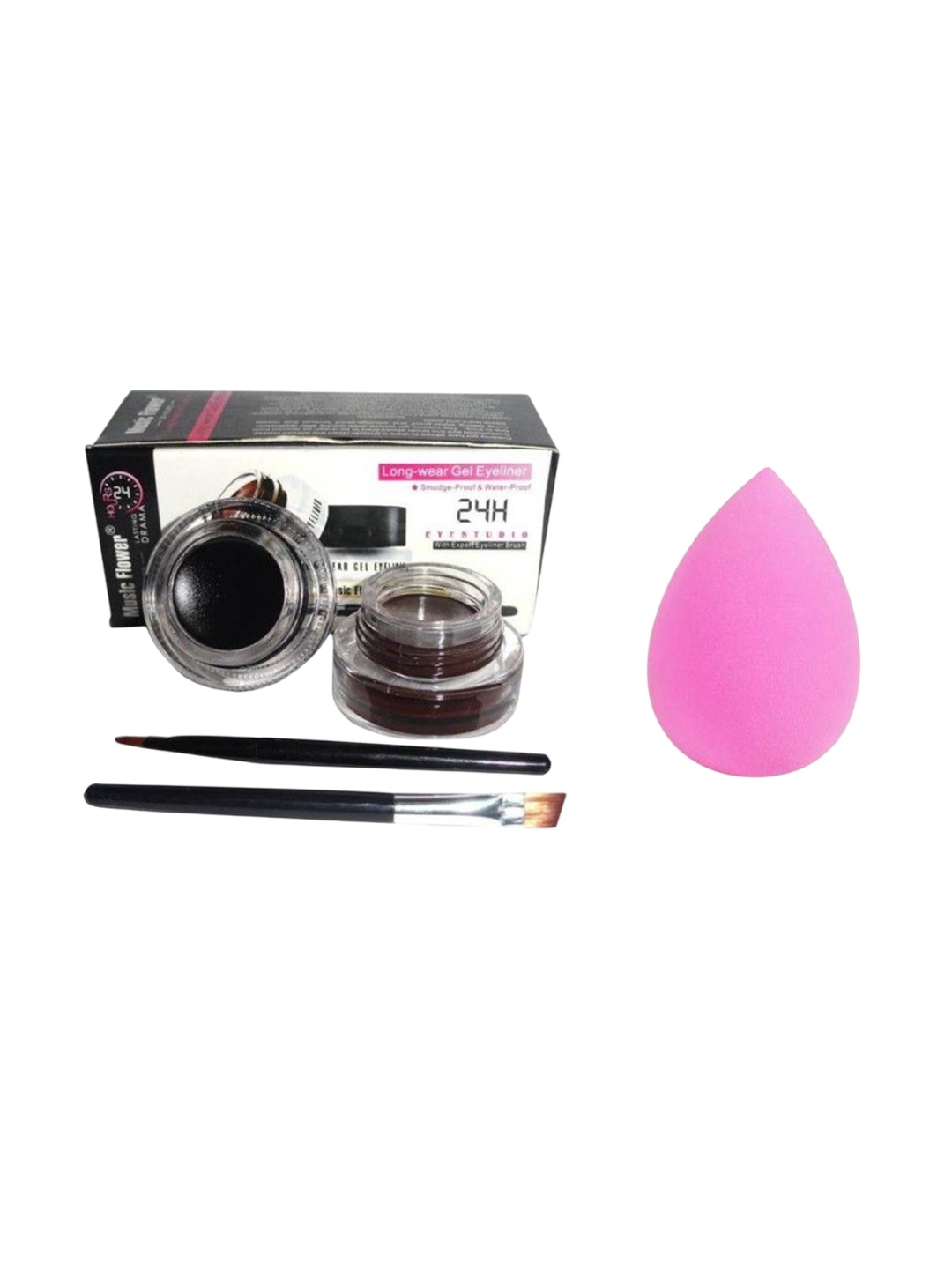 

Lenon Set Of 3 Gel Eyeliner & Blender - Black & Brown