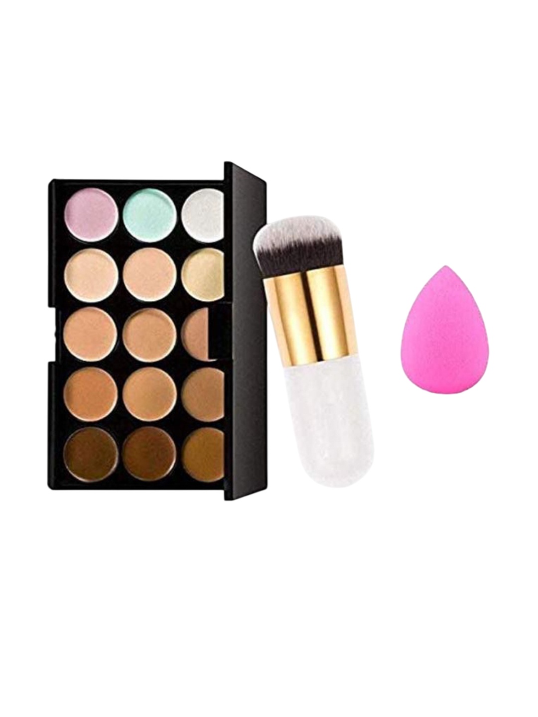 

Lenon Set Of 3 Eyeshadow Palette- 15 g With Brush & Blender, Nude