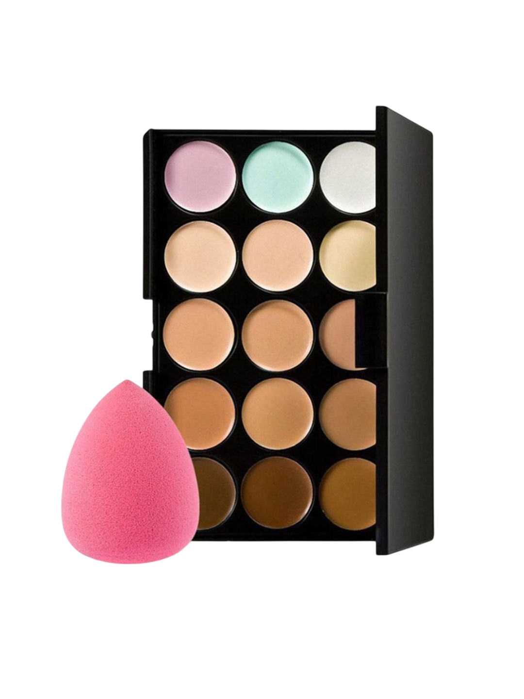 

Lenon Set Of 2 Beauty Blender With 15 Color Long Lasting Contour Palette - 99 ml, Beige