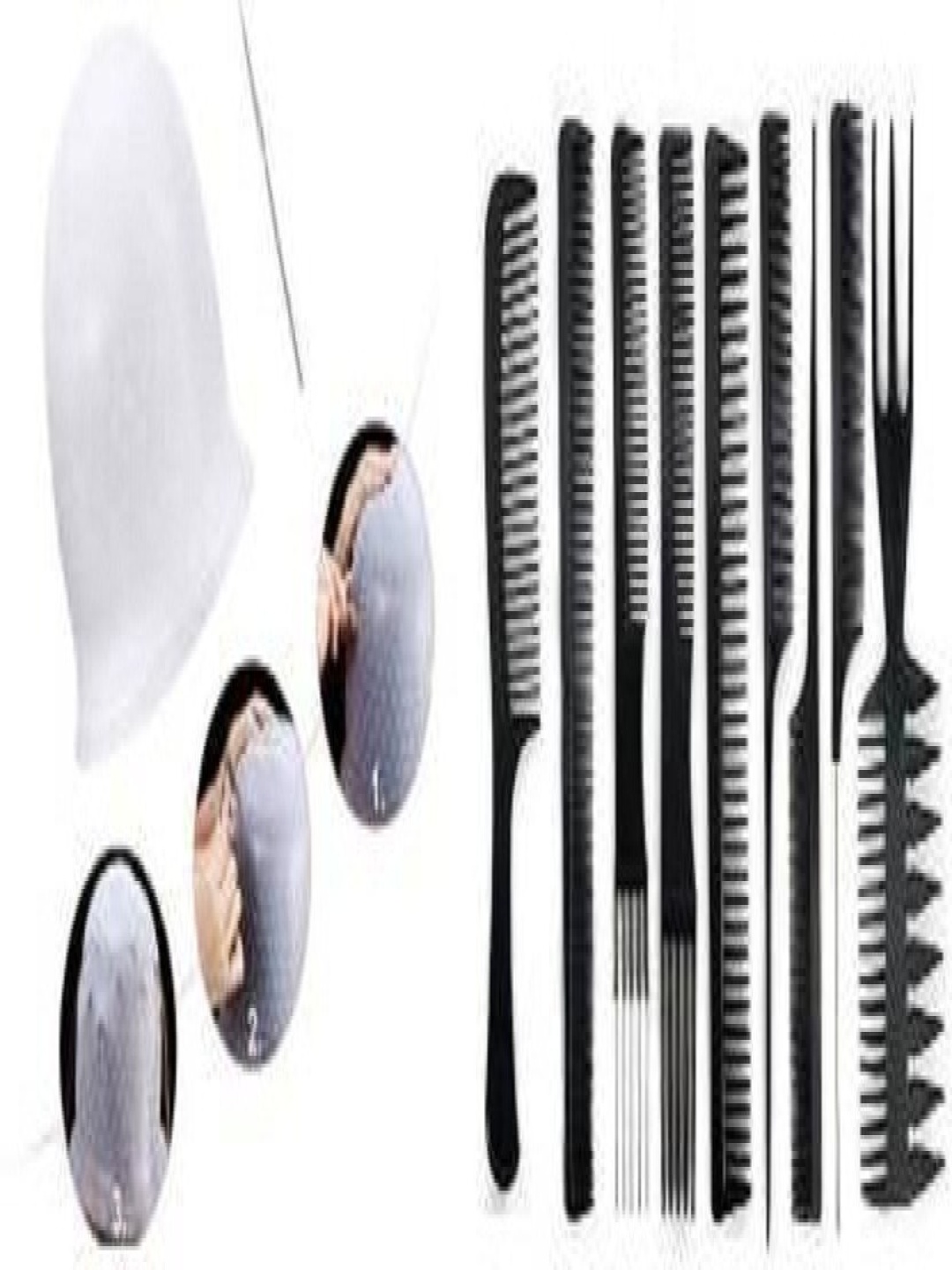 

Lenon Set Of 11 Pcs Comb Hair Colouring Cap, Black
