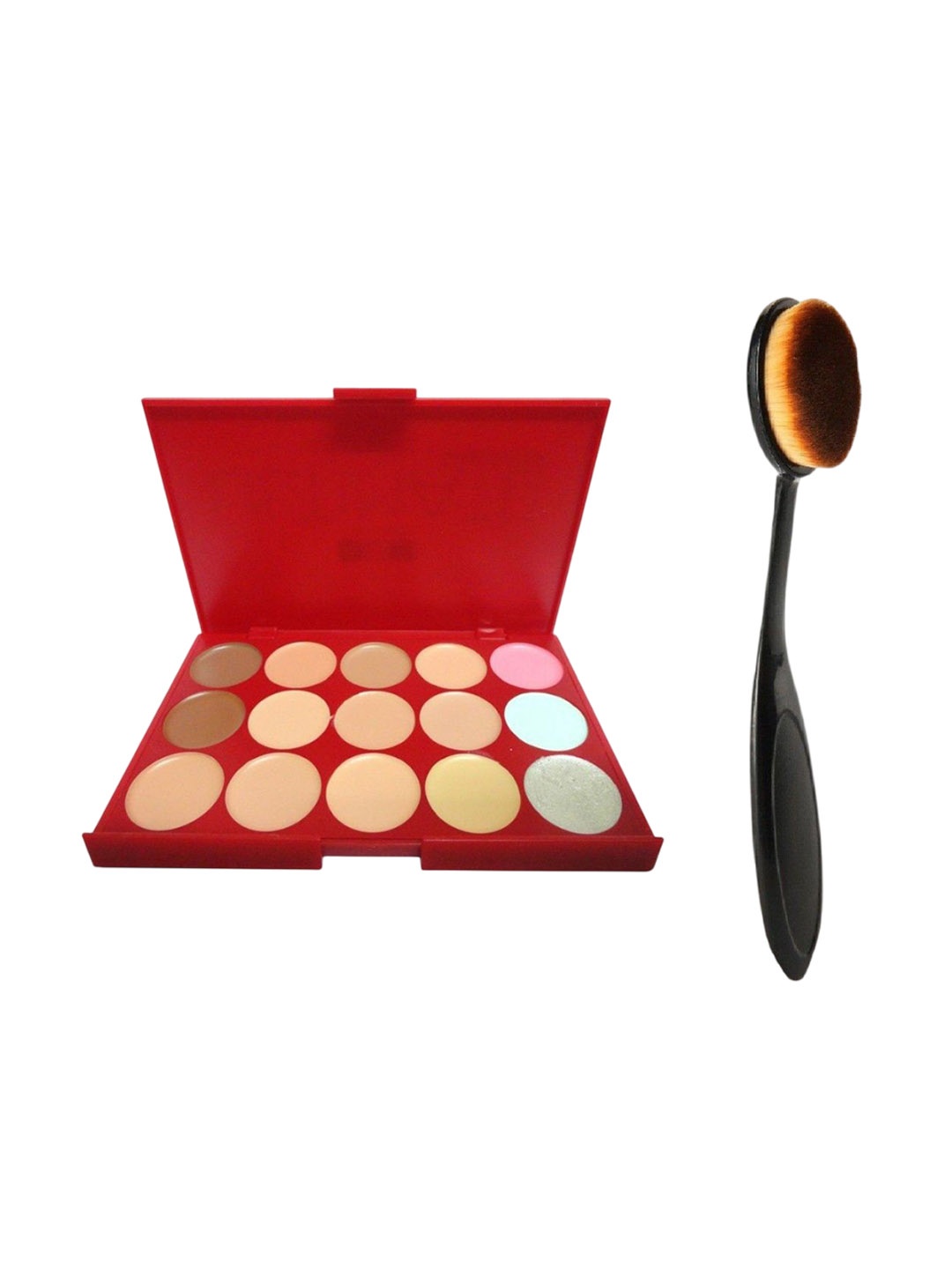 

Lenon Set Of 2 Makeup Kit - 18 g & Oval Brush, Beige