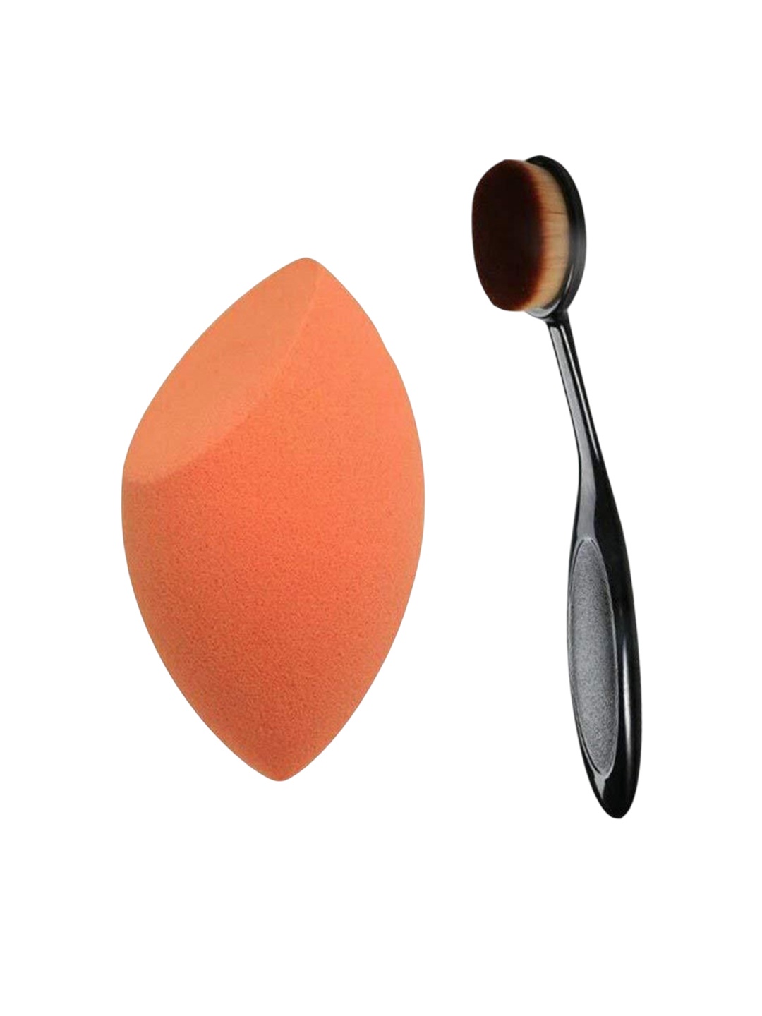 

Lenon Set Of 2 Oval Brush & Beauty Blender, Orange
