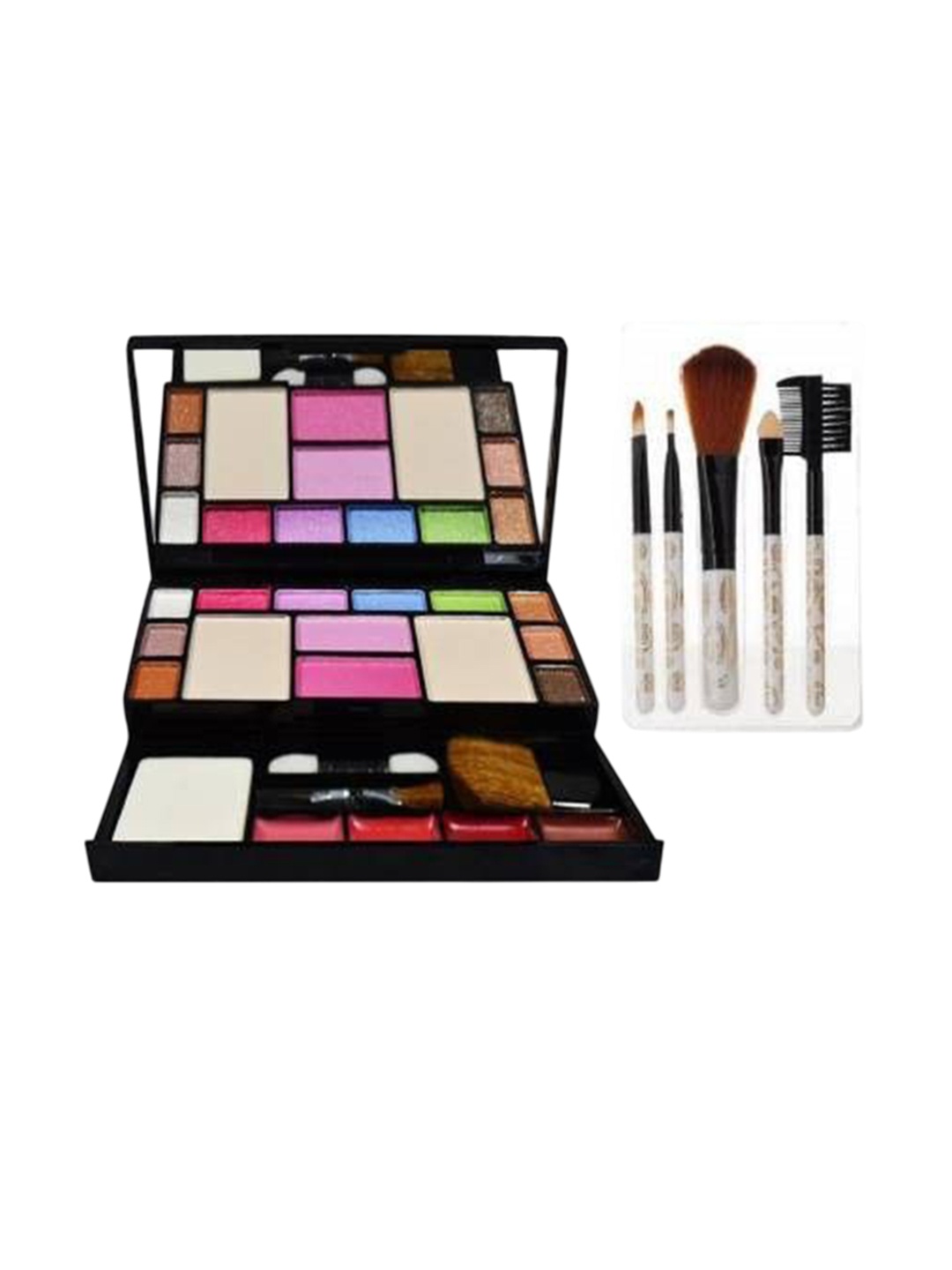 

Lenon Set Of 6 Makeup Kit With Brush, Black
