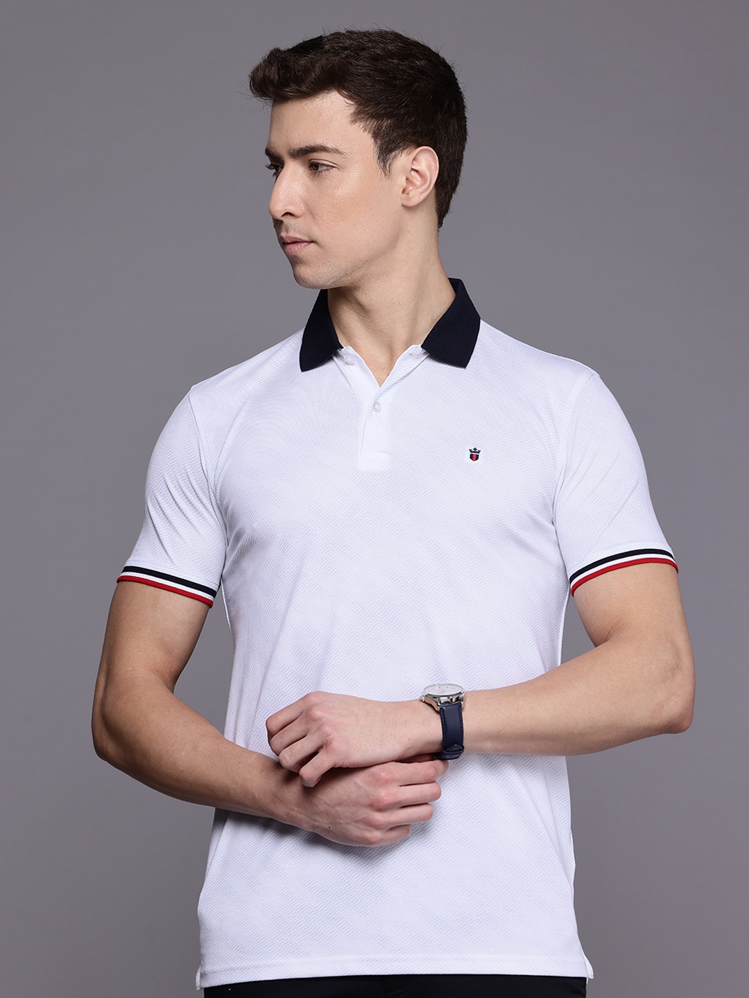 

Louis Philippe Sport Slim Fit Polo Collar T-shirt, White