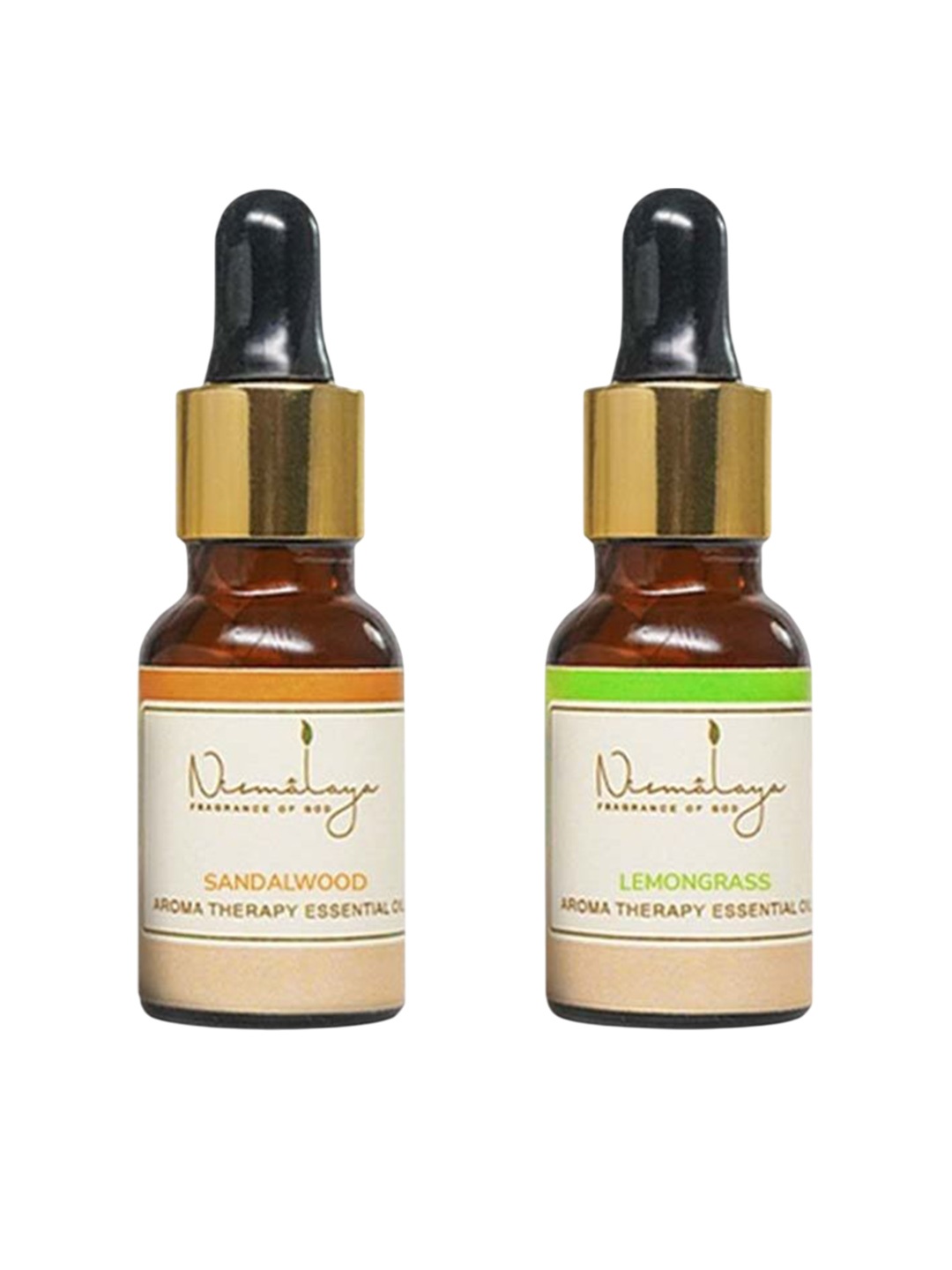 

Nirmalaya Set Of 2 Sandalwood & Lemongrass Essential Oil - 15 ml Each, White