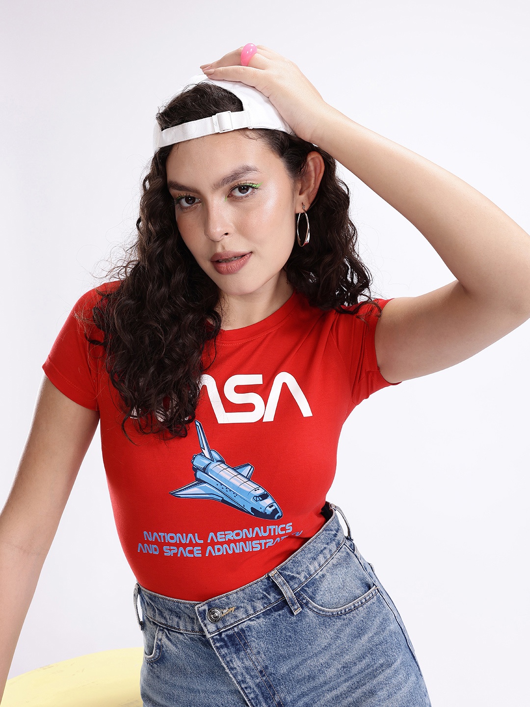 

Kook N Keech NASA Typography Printed T-shirt, Red