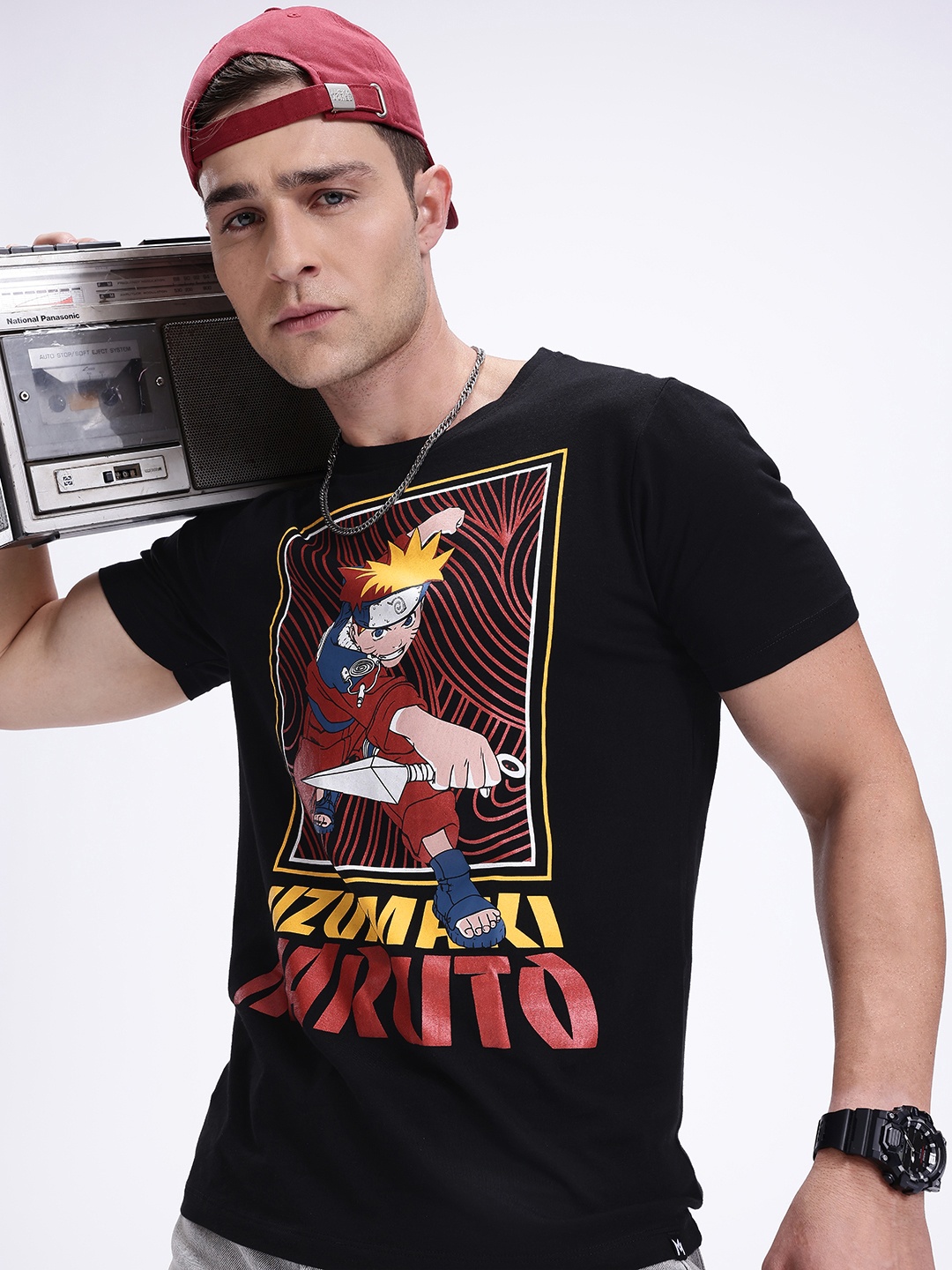 

Kook N Keech Naruto Graphic Printed T-shirt, Black