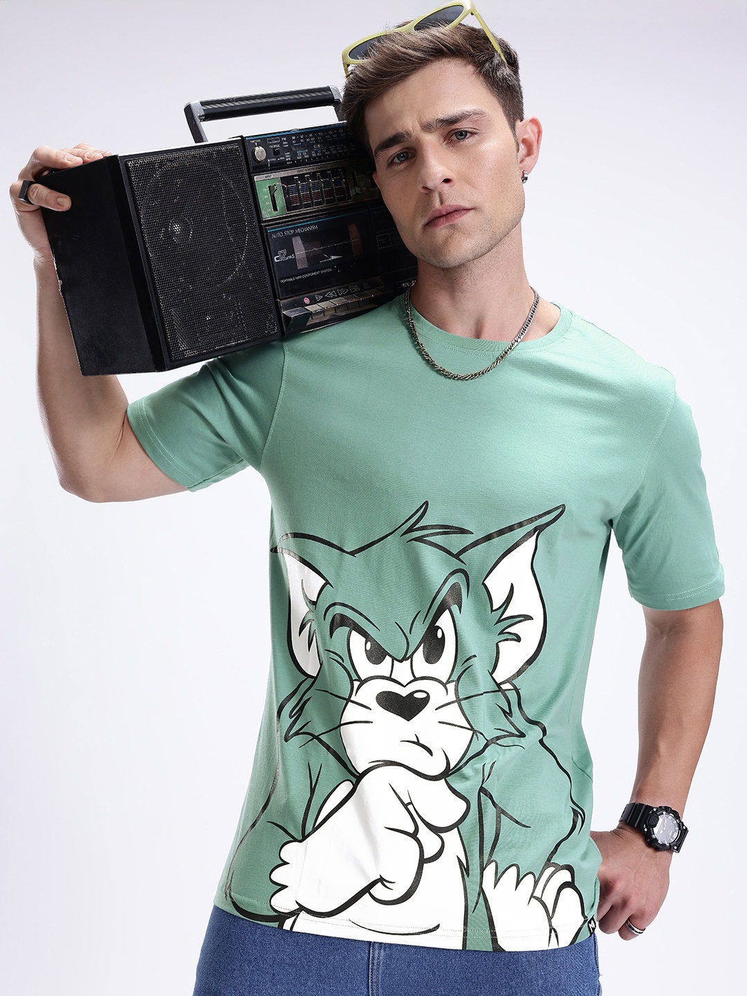 

Kook N Keech Tom Graphic Printed Pure Cotton T-shirt, Green