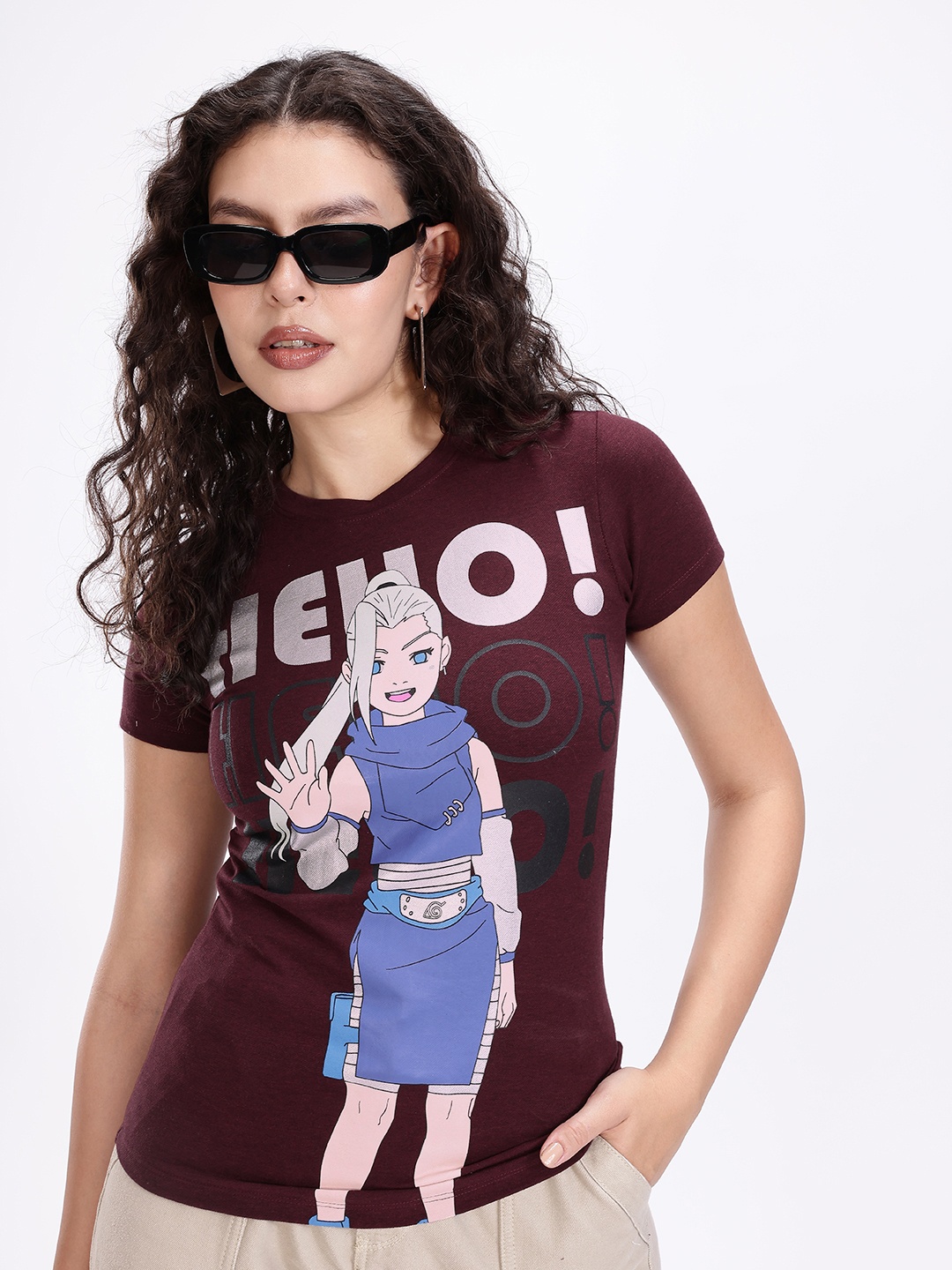 

Kook N Keech Naruto Printed T-shirt, Maroon