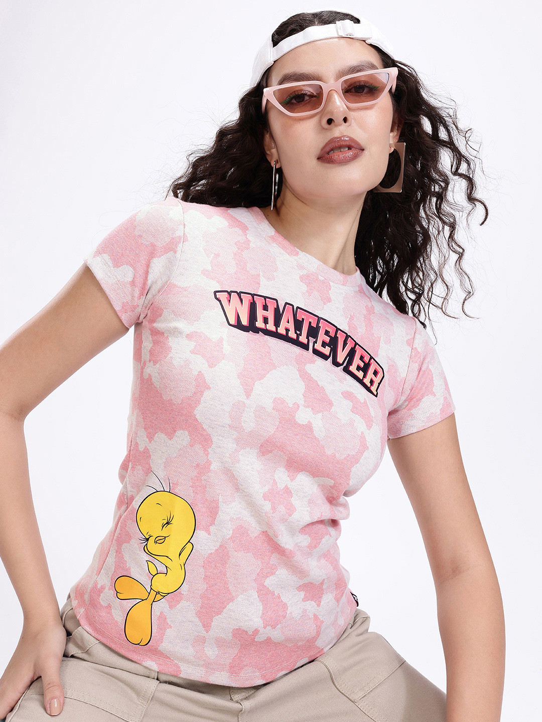 

Kook N Keech Typography Tweety Printed T-shirt, Pink