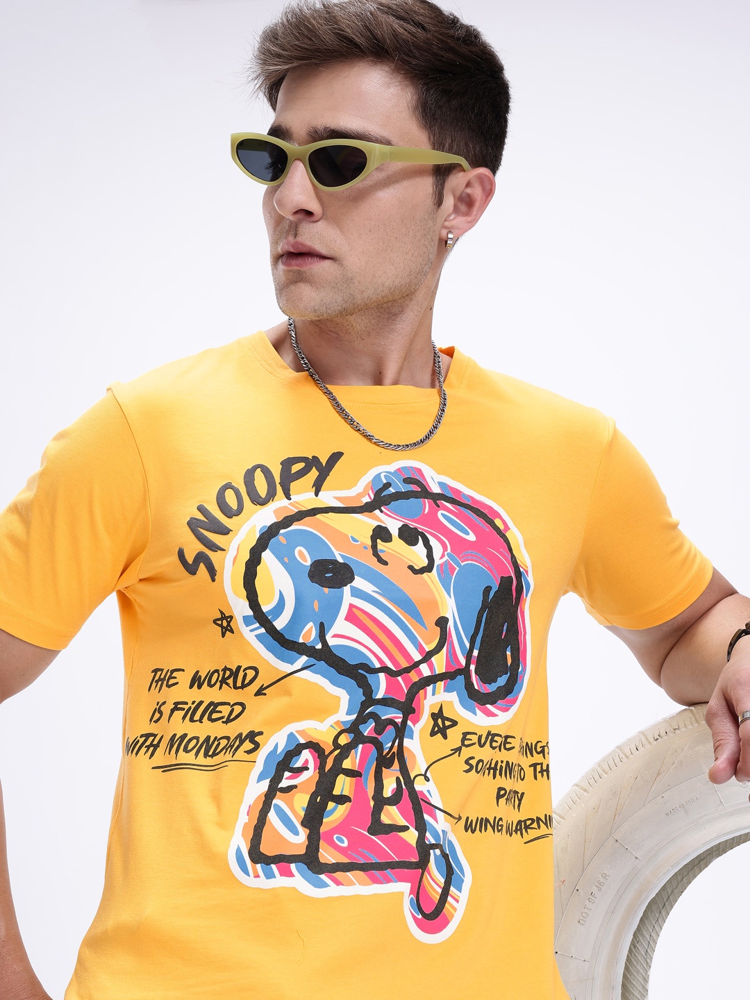 

Kook N Keech Snoopy Printed Pure Cotton T-shirt, Yellow