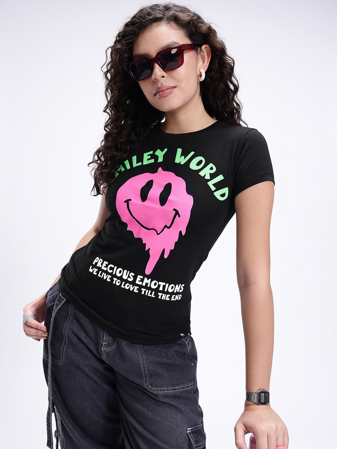 

Kook N Keech Graphic Printed T-shirt, Black