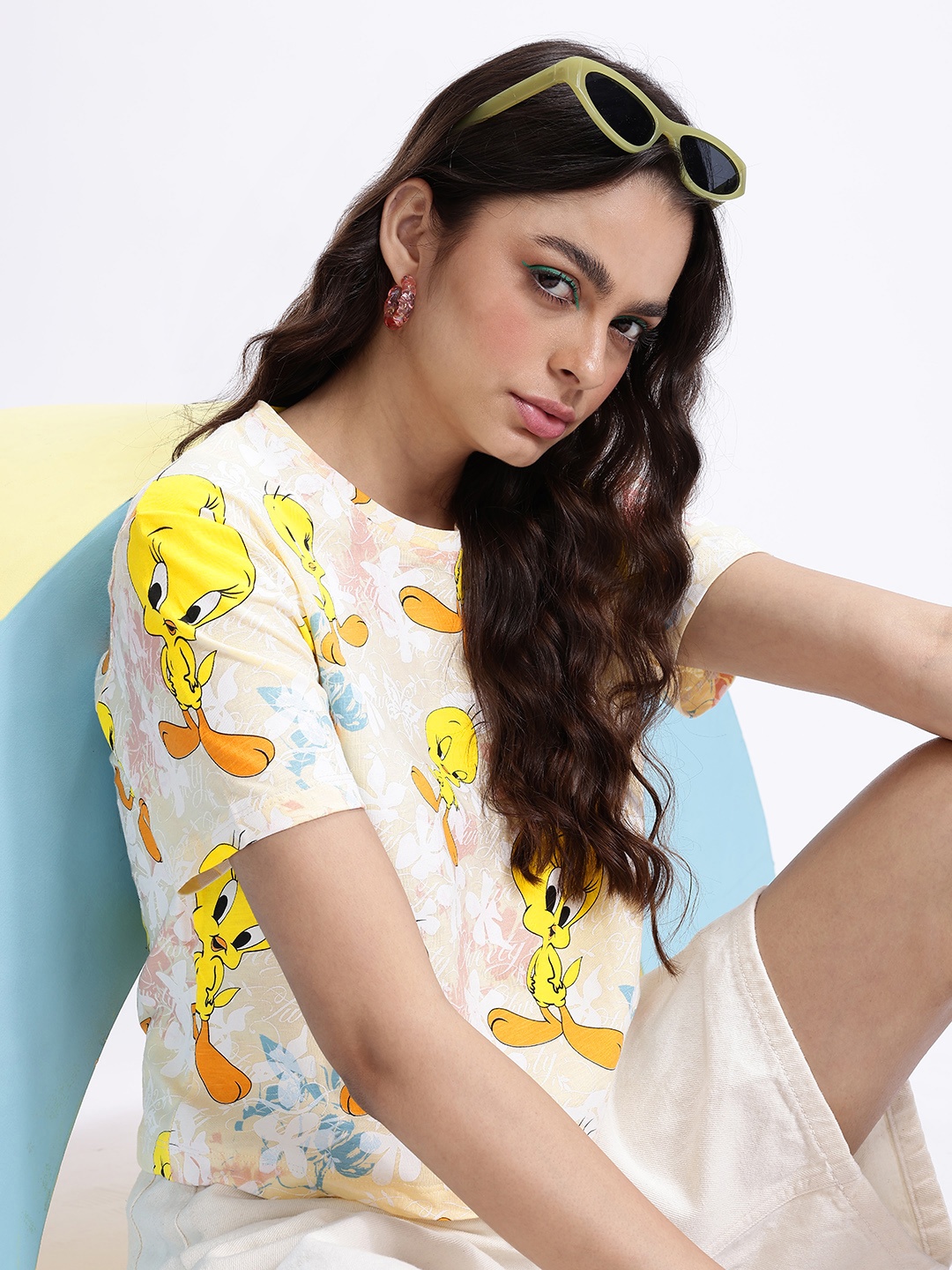 

Kook N Keech Pure Cotton Tweety Printed Boxy T-shirt, Yellow