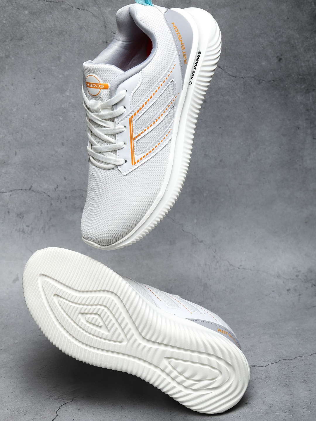 

ABROS CRAZY Men Mesh Running Shoes, White