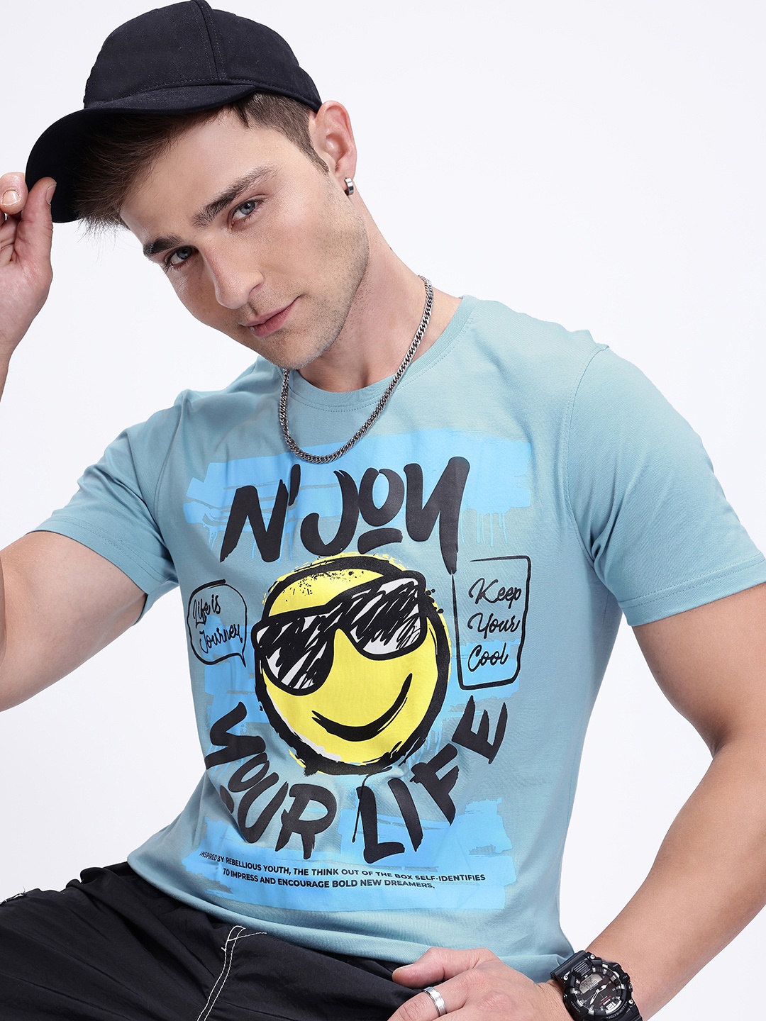 

Kook N Keech Printed Pure Cotton T-shirt, Blue