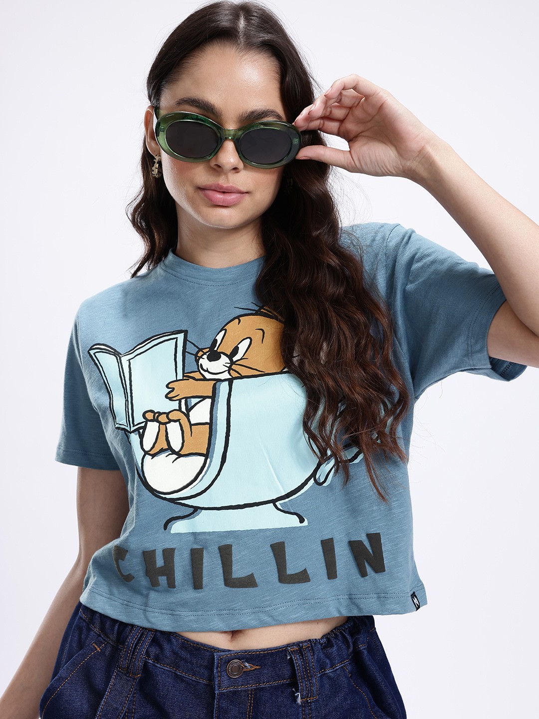 

Kook N Keech Tom & Jerry Graphic Printed T-shirt, Blue