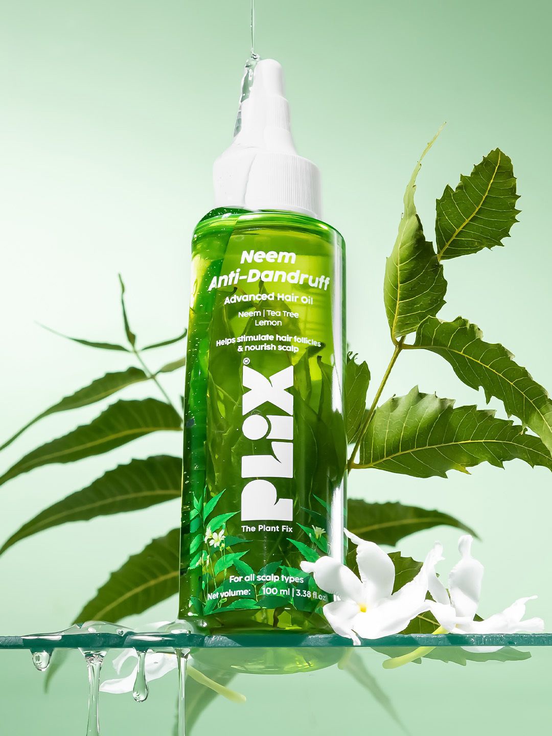 

PLIX THE PLANT FIX Neem Anti-Dandruff Advanced Hair Oil - 100ml, Green