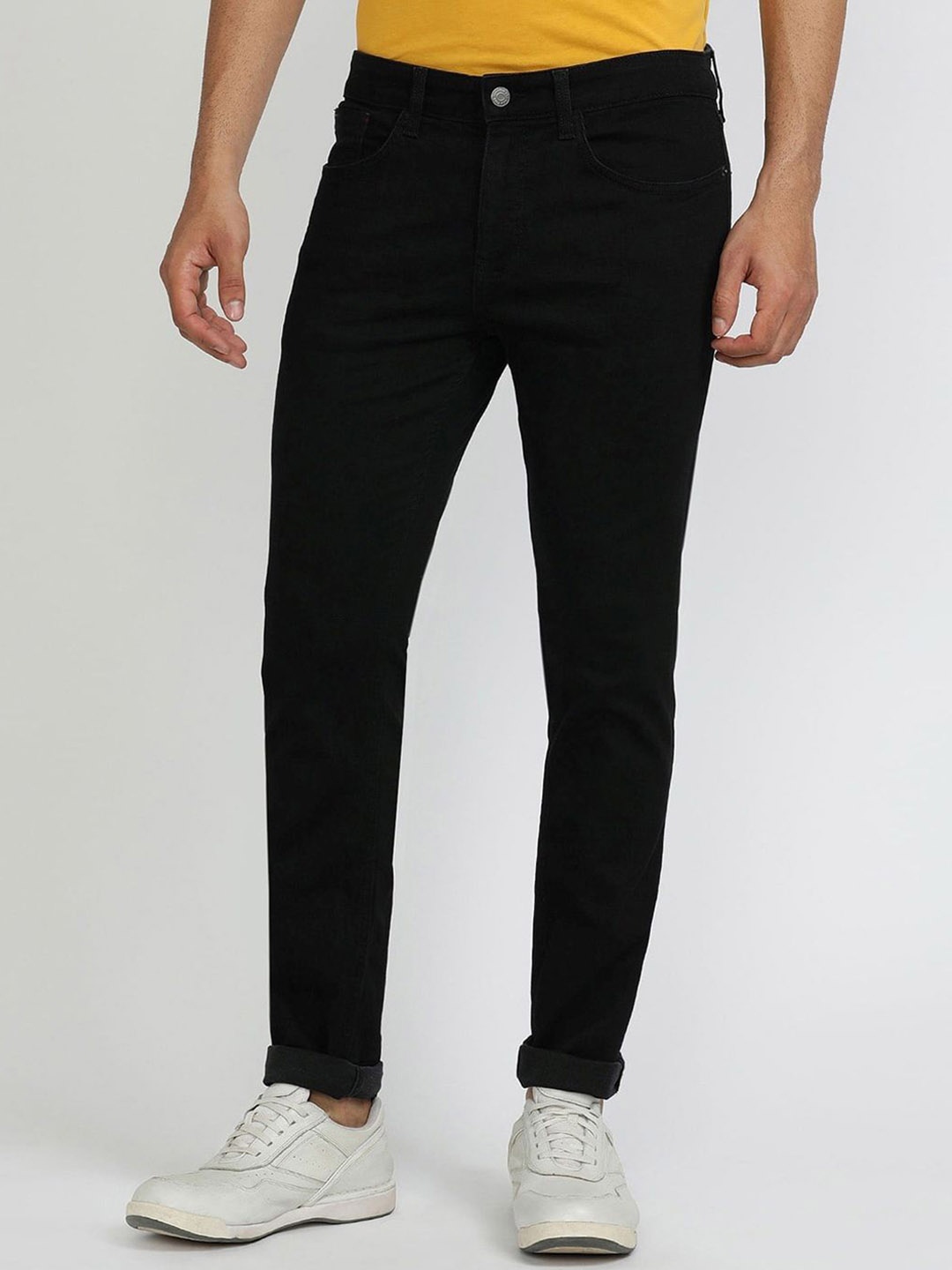 

ComfyStyle Men Regular Fit Mid-Rise Stretchable Jeans, Black