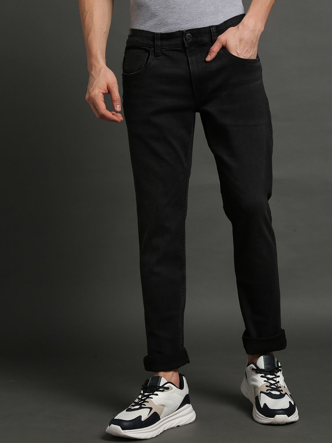 

ComfyStyle Men Regular Fit Stretchable Jeans, Black