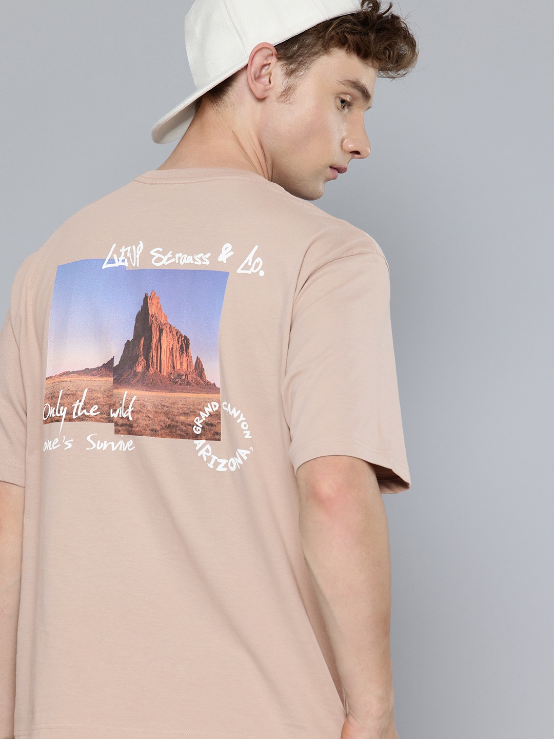 

Levis Graphic Printed Pure Cotton T-shirt, Taupe