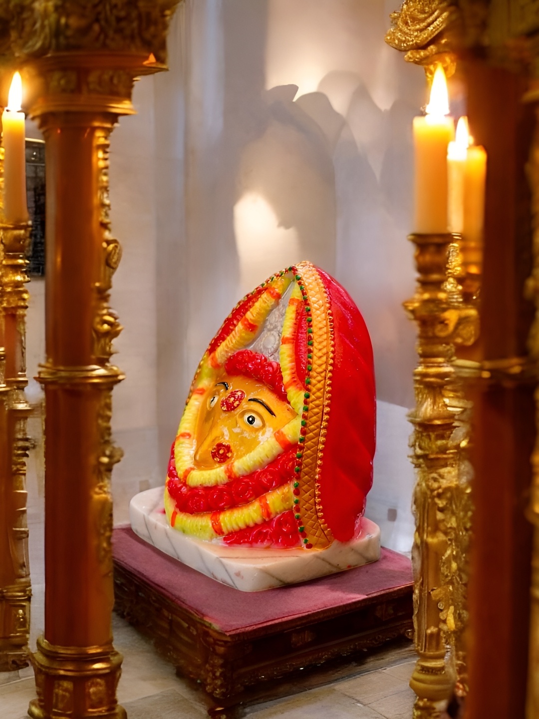 

Gallery99 Red And Yellow Lord Kalki Mata Religious Idol Showpiece