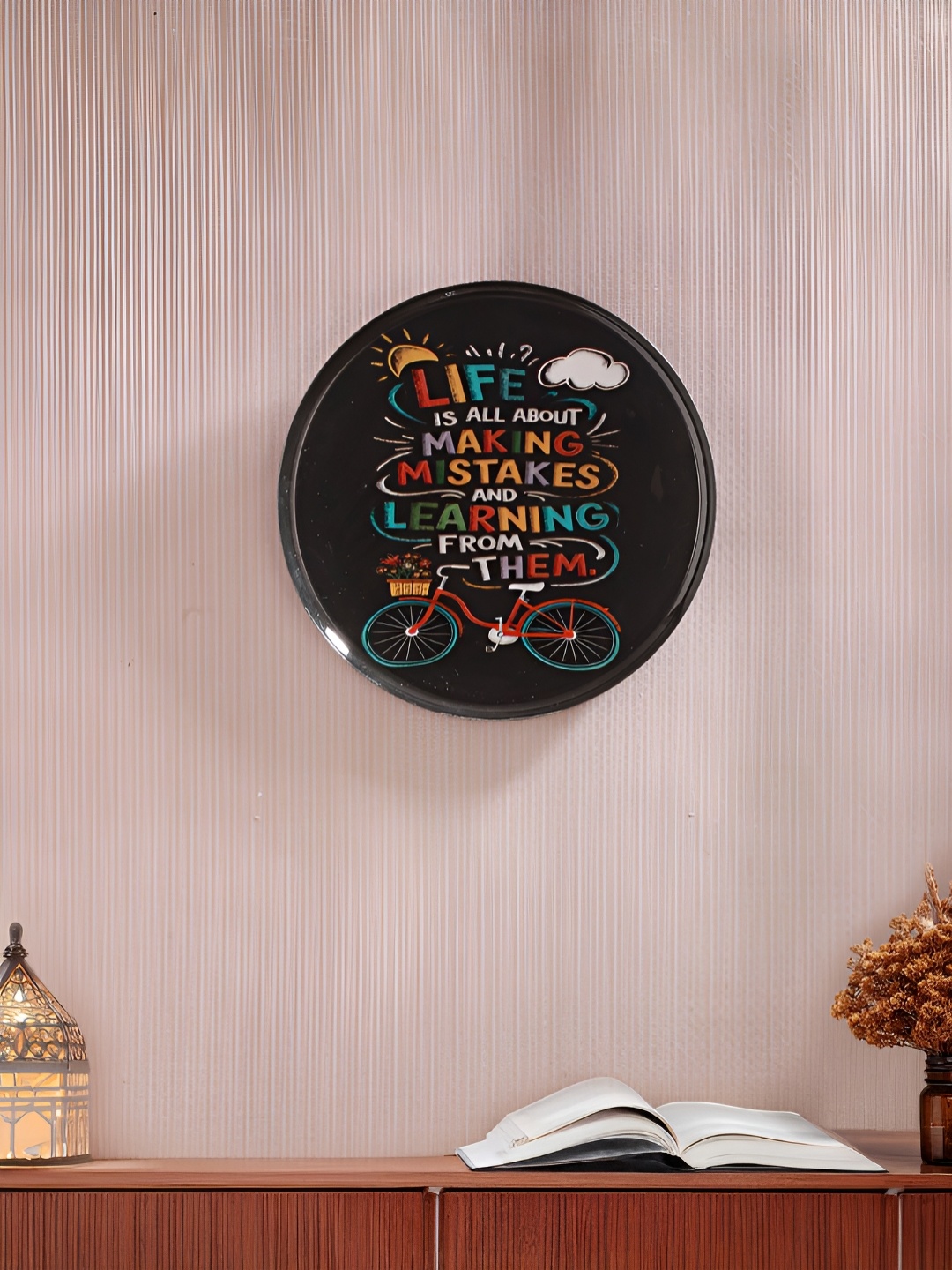

Homspurts Mistakes To Mastery Black & Red Wall Decor