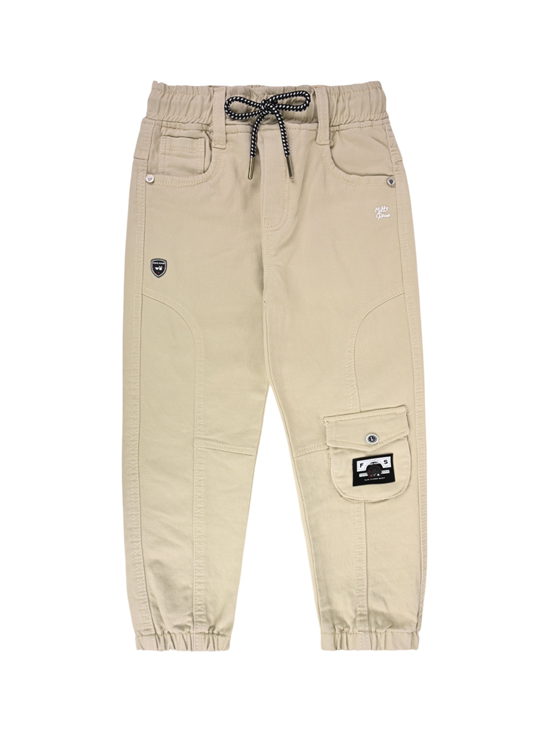 

Wish Karo Boys Regular Fit Mid-Rise Jogger Stretchable Jeans, Brown