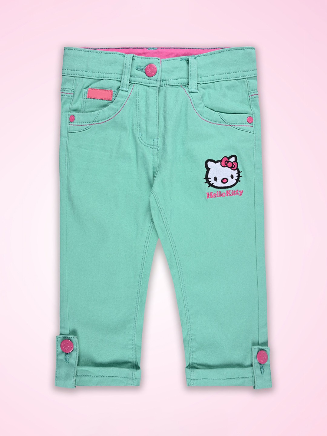 

Wish Karo Girls Regular Fit Mid-Rise Jeans, Green