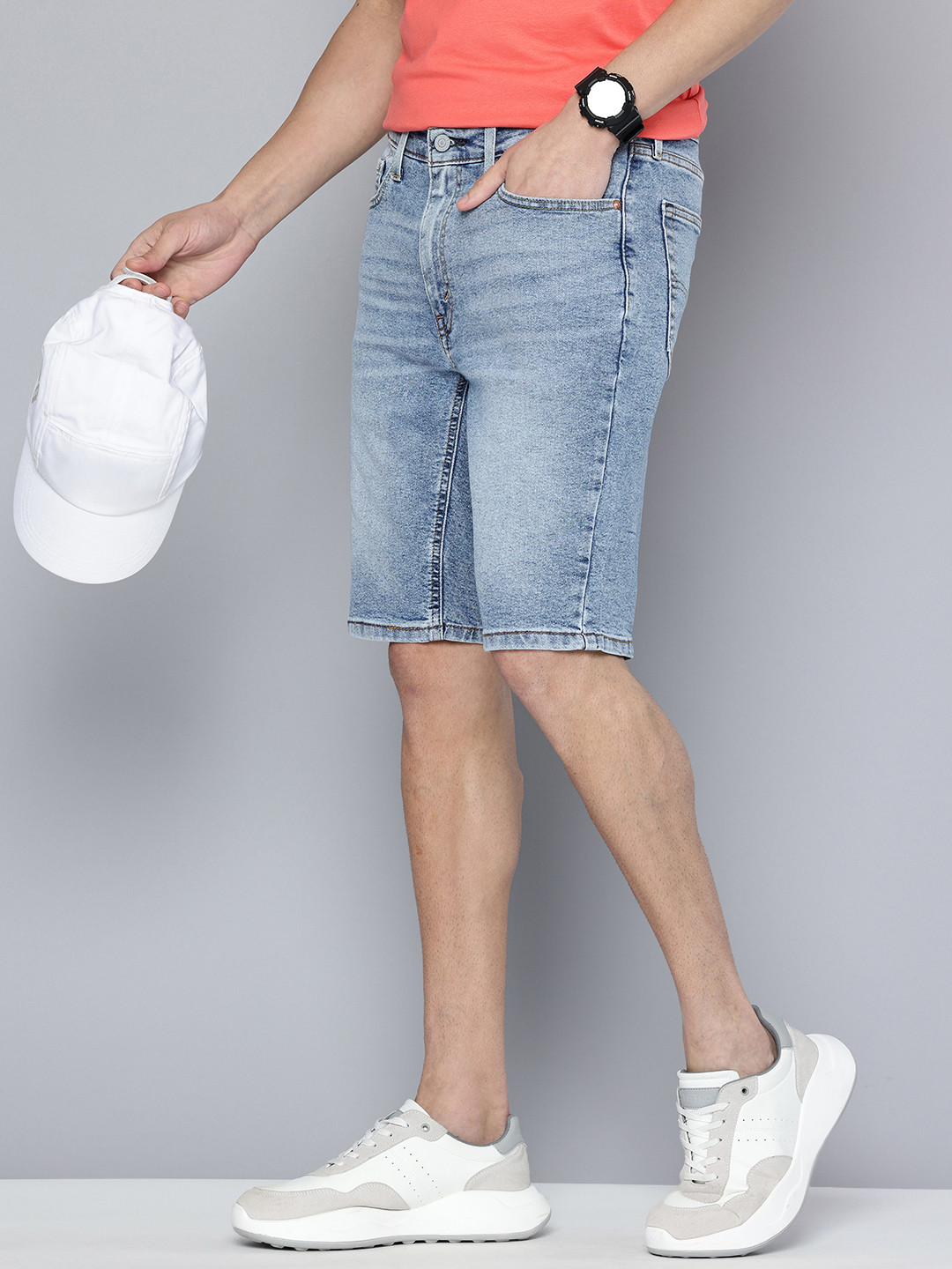 

Levis Men Tapered Fit Denim Jorts, Blue