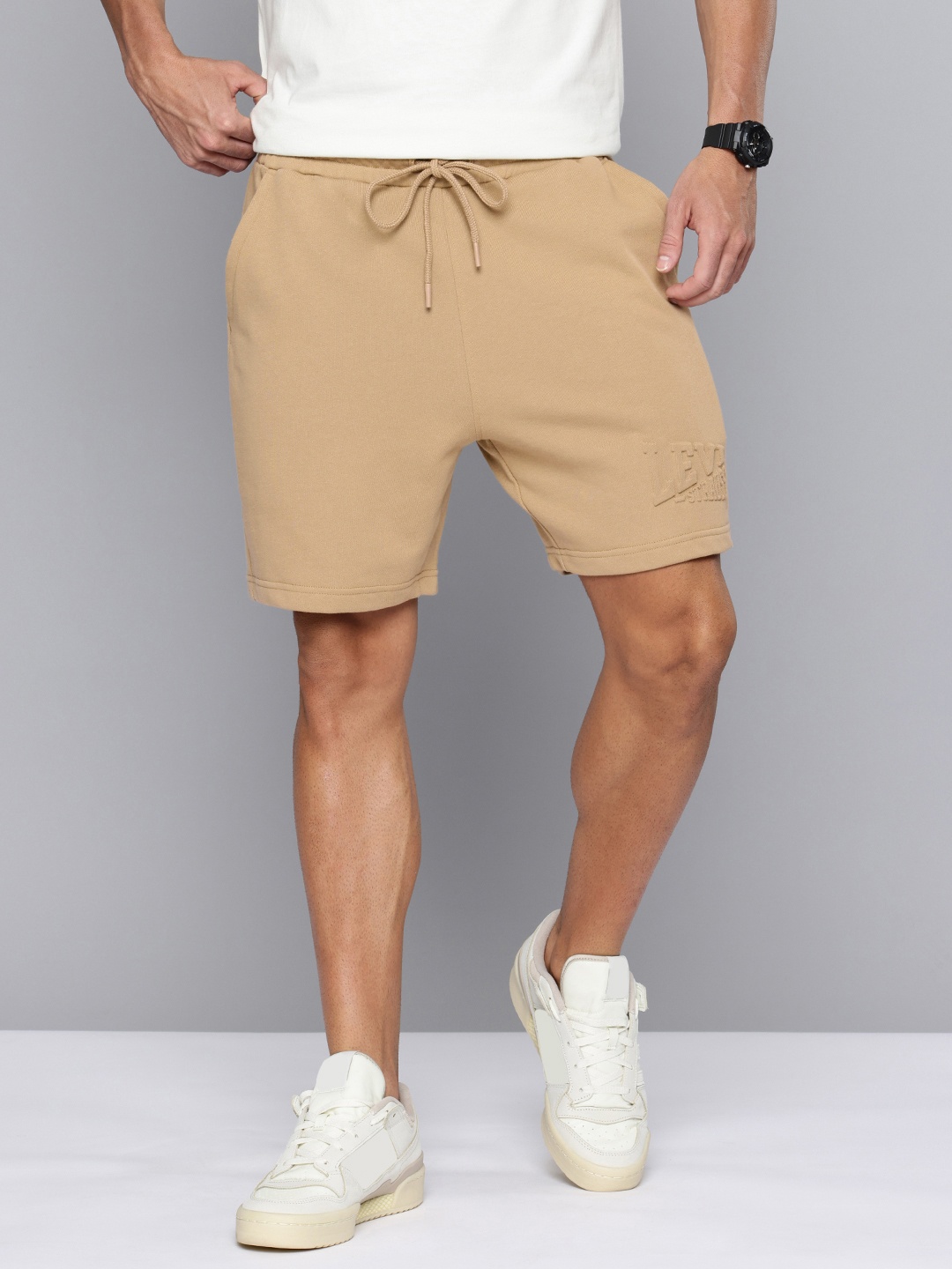 

Levis Men Pure Cotton Shorts, Beige