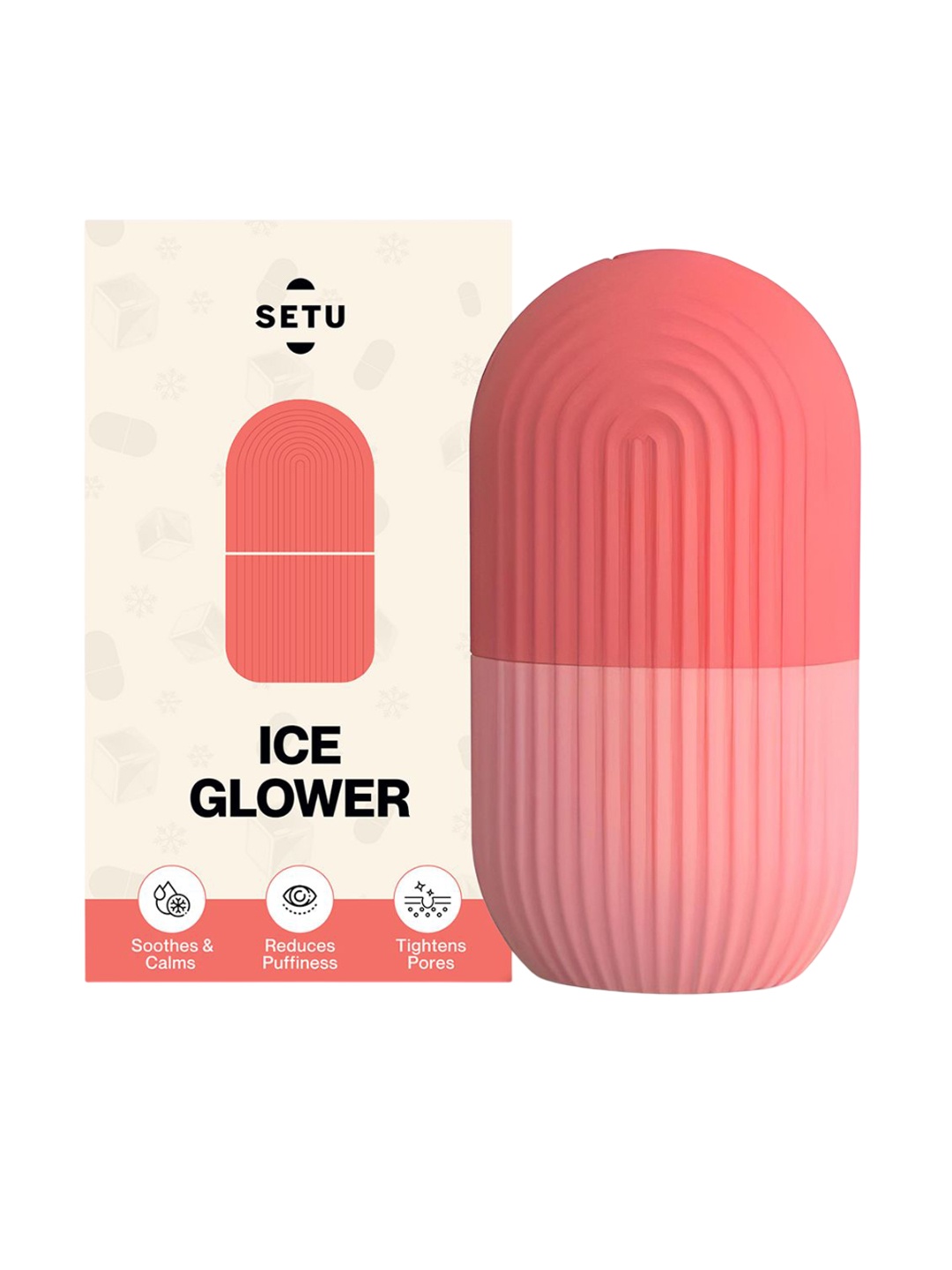 

SETU Ice Roller For Puffy Eyes, Face & Neck - Soothes, Calms, & Tightens Pores, Pink