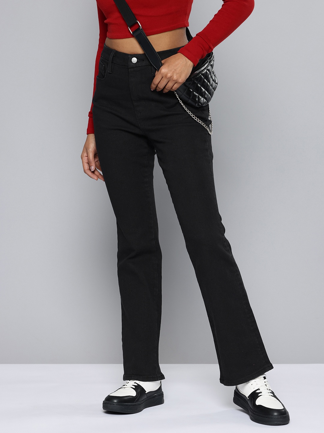 

Levis Women 725 Bootcut High-Rise Stretchable Jeans, Black