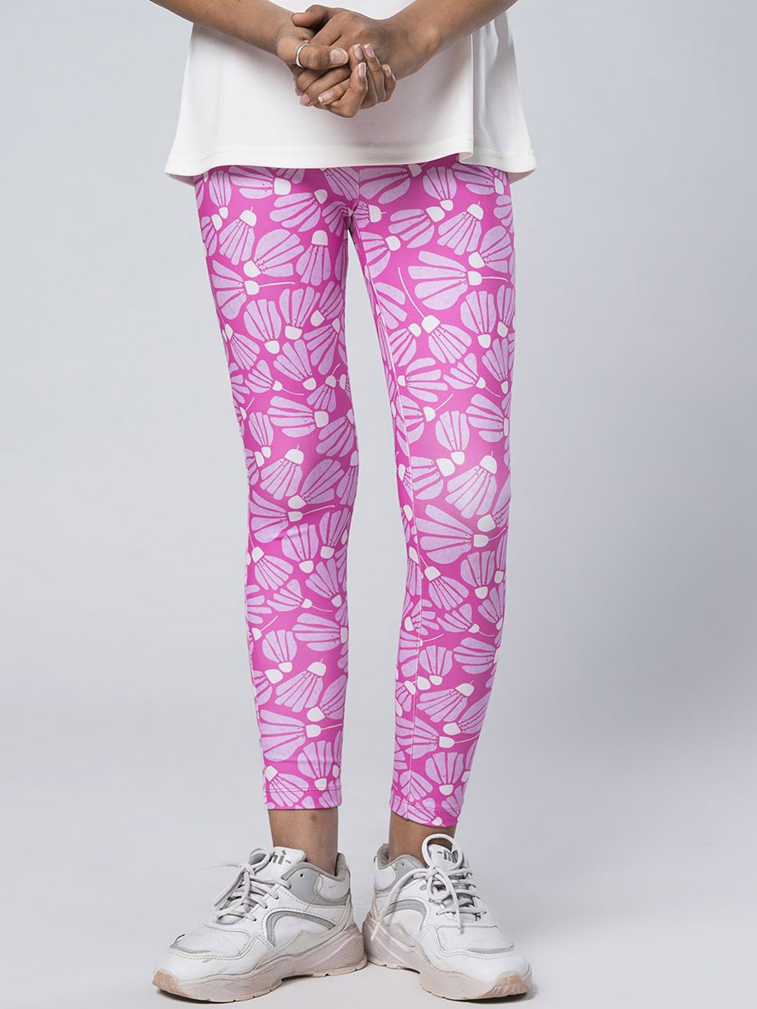 

UMILDO Girls Printed Ankle Length Tights, Pink