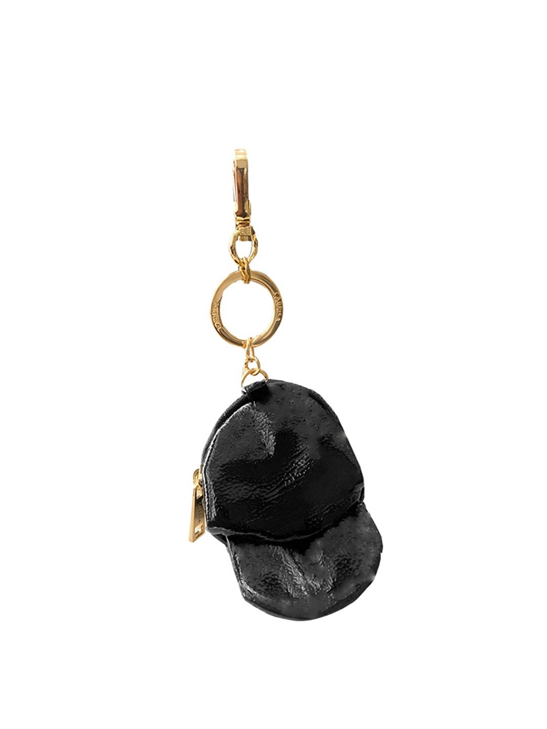 

CARPISA Mini Pouch Card Holder With Key chain, Black
