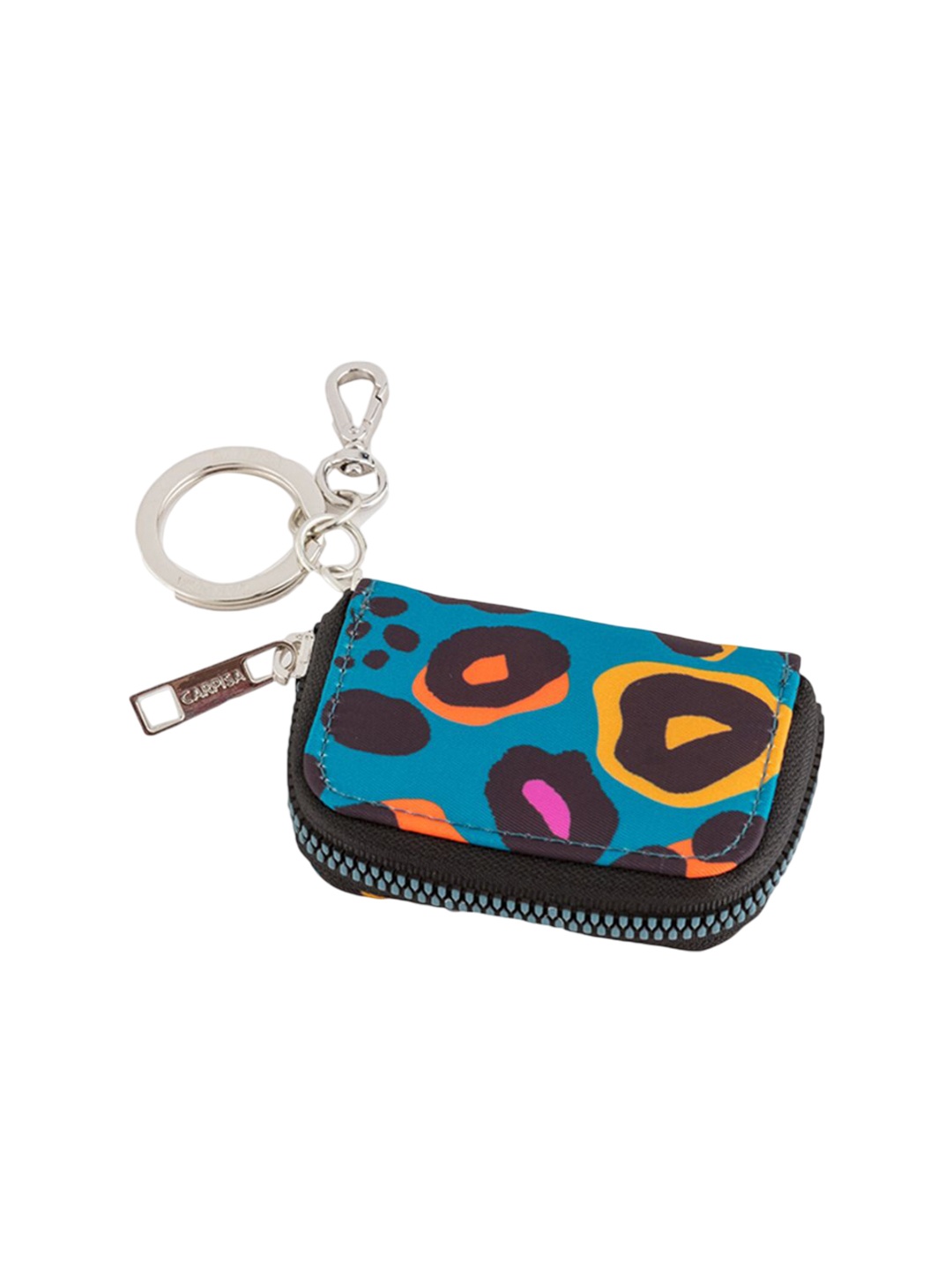 

CARPISA Printed Mini Pouch Card Holder With Keyring, Blue