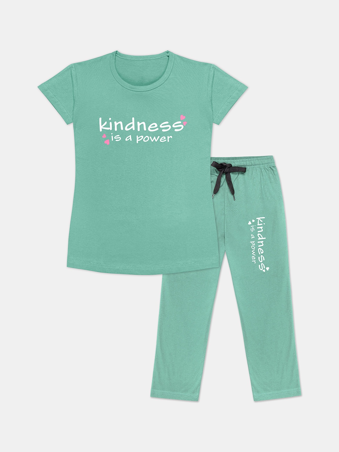 

Tee Weavers Girls Printed Pure Cotton Night Suit mer-222-c1, Green