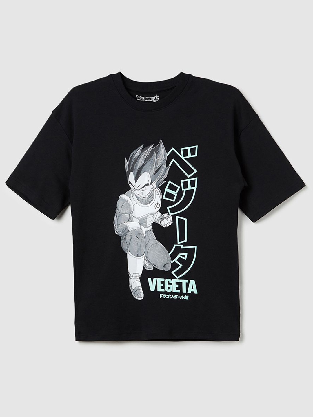 

max Boys Dragon Ball Z Printed Pure Coton T-shirt, Black