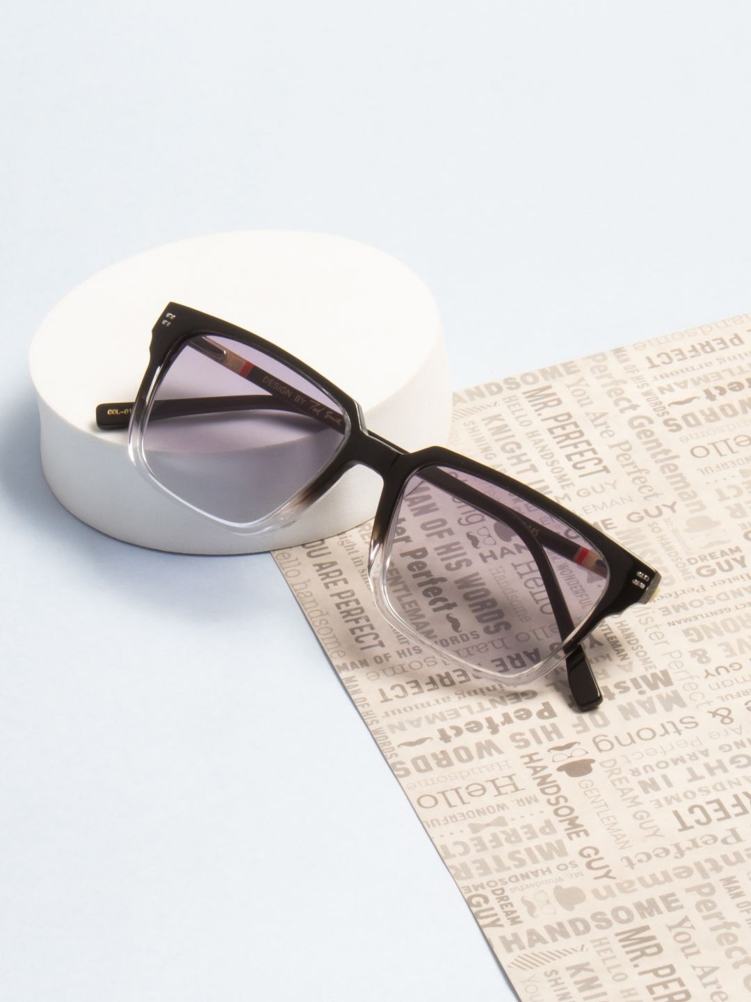 

Ted Smith Unisex Grey Square Iconic Acetate Sunglasses with Polarised Lens