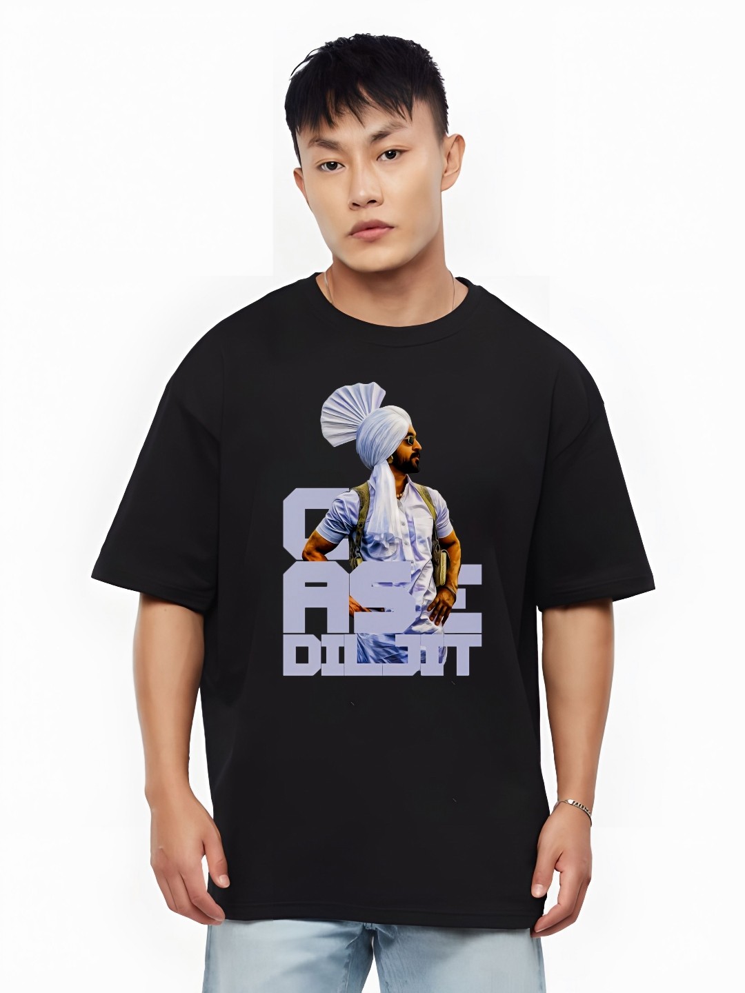 

KAIDO Men Drop-Shoulder Sleeves T-shirt, Black