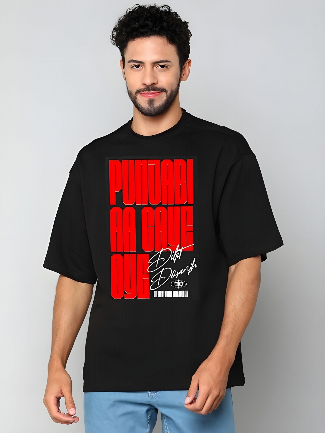 

KAIDO Men Drop-Shoulder Sleeves T-shirt, Black