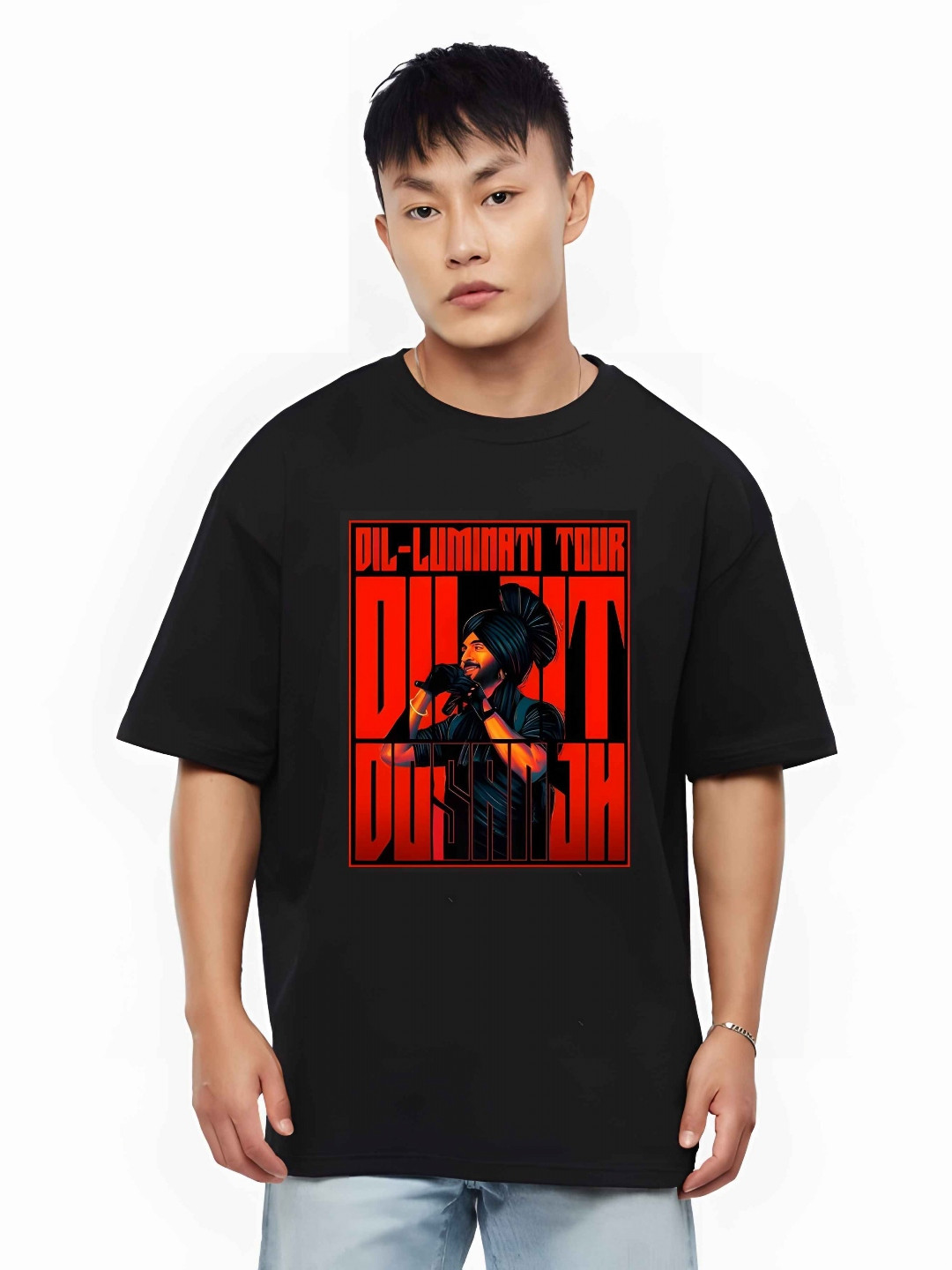 

KAIDO Men Drop-Shoulder Sleeves T-shirt, Black