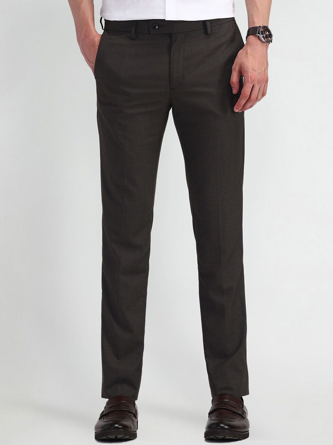 

Arrow Men Classic Slim Fit Trousers, Grey