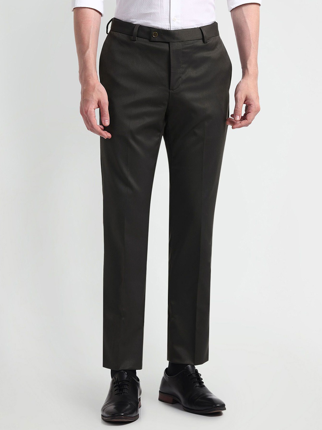 

Arrow Men Classic Slim Fit Formal Trousers, Brown
