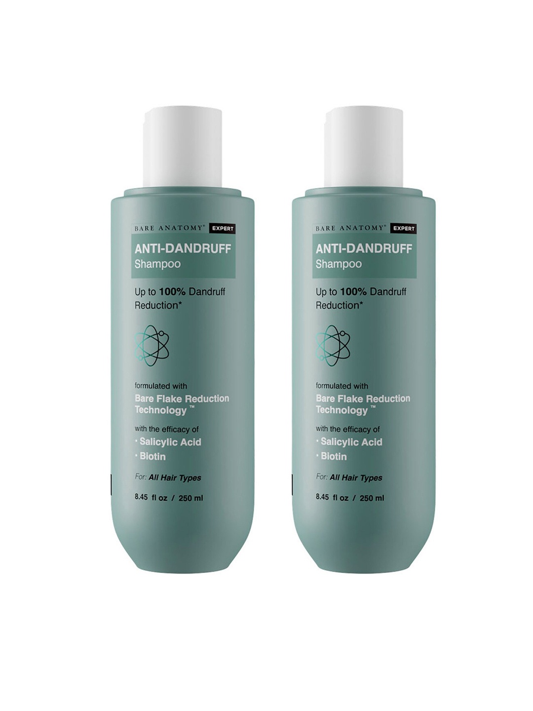 

Bare Anatomy Set Of 2 Expert Flake Reduction Technology Anti Dandruff Shampoo - 250 ml, Green