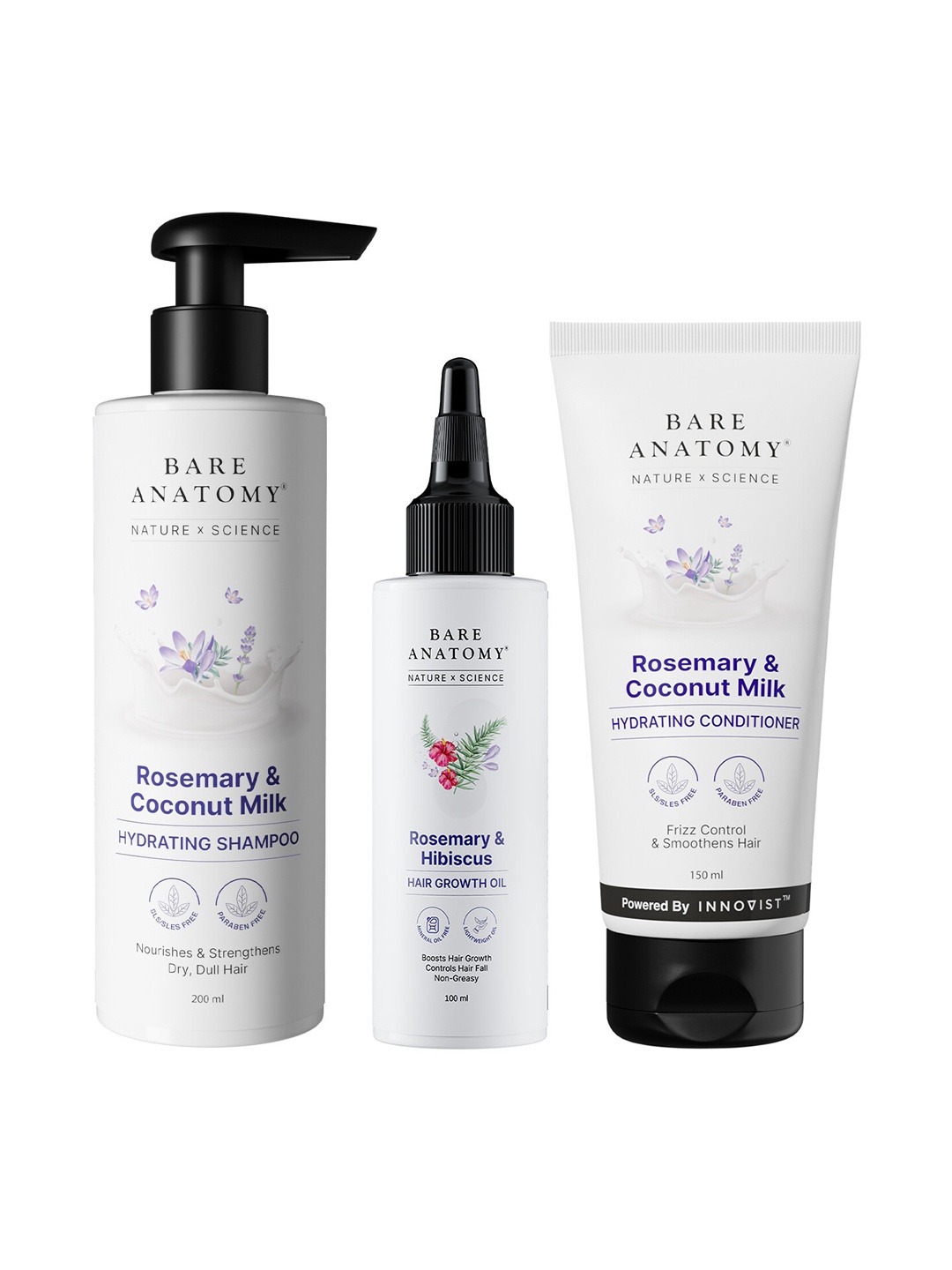 

Bare Anatomy Rosemary Hair Care Combo, White