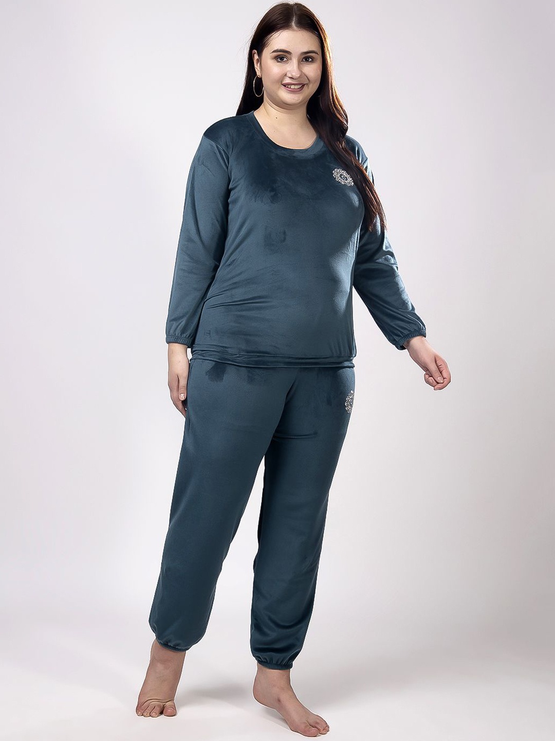 

CHUI MUI Women Night suit, Turquoise blue