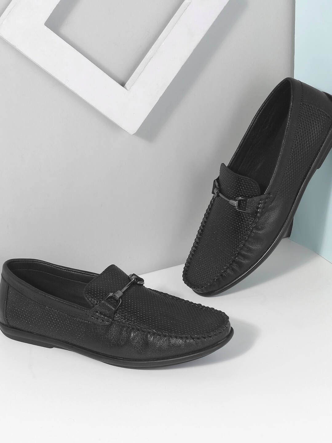 

Mochi Men Leather Loafers, Black