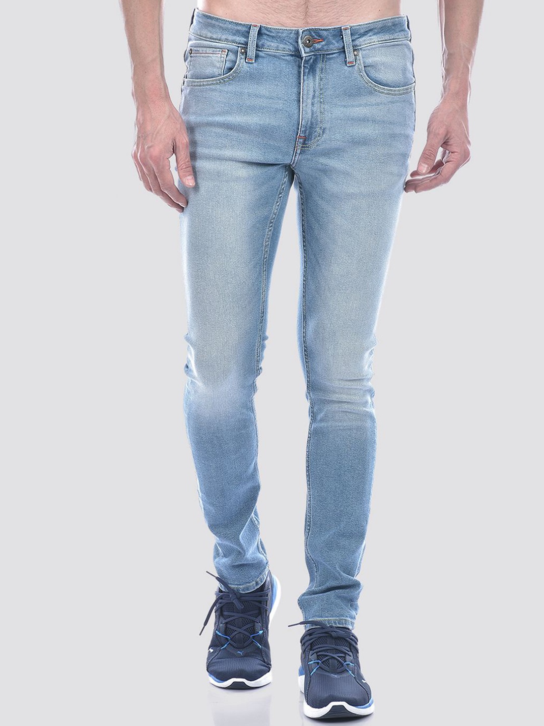 

Jack & Jones Men Skinny Fit Low-Rise Heavy Fade Jeans, Blue