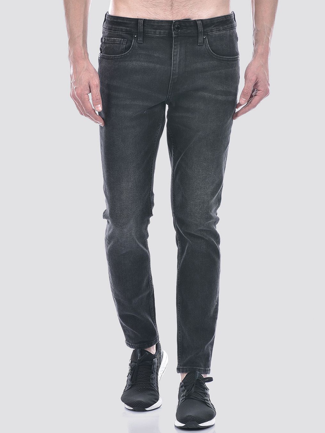 

Jack & Jones Men Slim Fit Light Fade Stretchable Jeans, Black